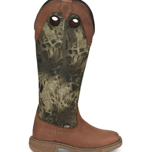 Justin Women's Rush Strike 17" Western Work Boot -Brown- SE4361