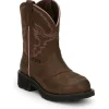 Justin Women's Wanette 8" ST Western Work Boot -Brown- GY9980