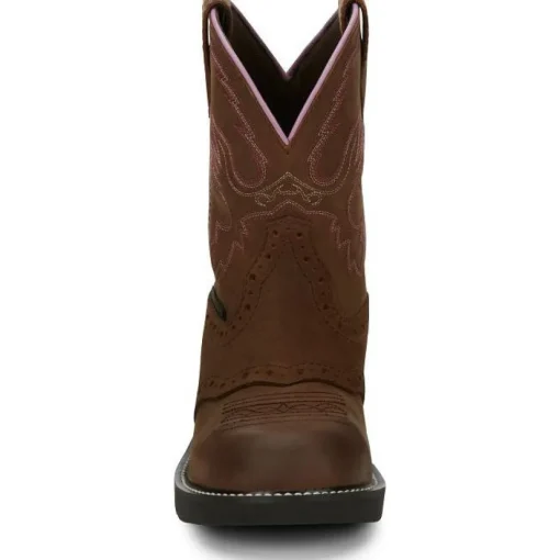 Justin Women's Wanette 8" ST Western Work Boot -Brown- GY9980