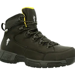 Michelin Men's HydroEdge 6" Alloy Toe WP Metguard Work Boot- Black- MIC0005