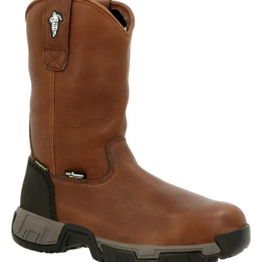 Michelin Men's HydroEdge 11" Alloy Toe WP Metguard Work Boot- Black- MIC0007