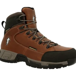 Michelin Men's HydroEdge 6" Alloy Toe WP PR Work Boot - Brown- MIC0006