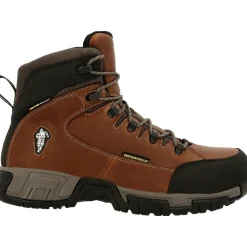 Michelin Men's HydroEdge 6" Alloy Toe WP PR Work Boot - Brown- MIC0006