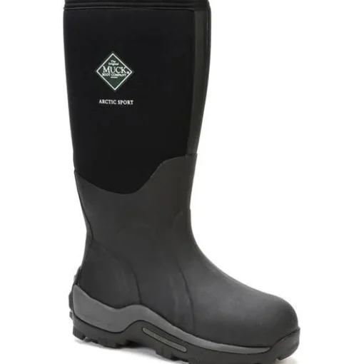 Muck Men's Arctic Sport Tall 17" WP Pull-On Rubber Work Boot- Black- ASP-000A