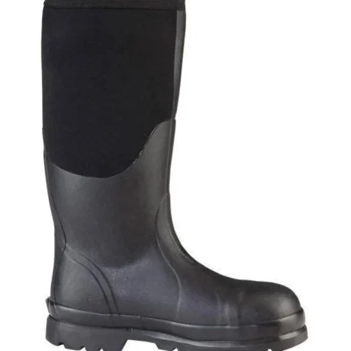Muck Men's Chore 16" Steel Toe WP Rubber Work Boot - Black - CHS-000A