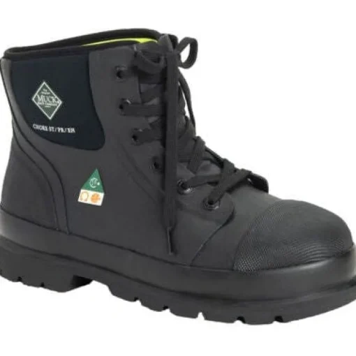 Muck Men's Chore Classic 6" Steel Toe WP PR Work Boot- Black- C6ST-CSA