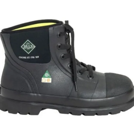 Muck Men's Chore Classic 6" Steel Toe WP PR Work Boot- Black- C6ST-CSA