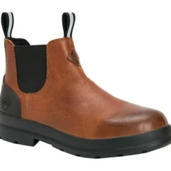 Muck Men's Chore Farm Leather Chelsea WP Work Boot - Brown - CCLP-901