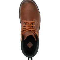 Muck Men's Chore Farm Leather WP Lace Up Work Boot - Brown - CLLP-901