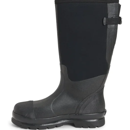 Muck Men's Chore Wide Calf Steel Toe WP Rubber Work Boot - Black - MCXF-STL