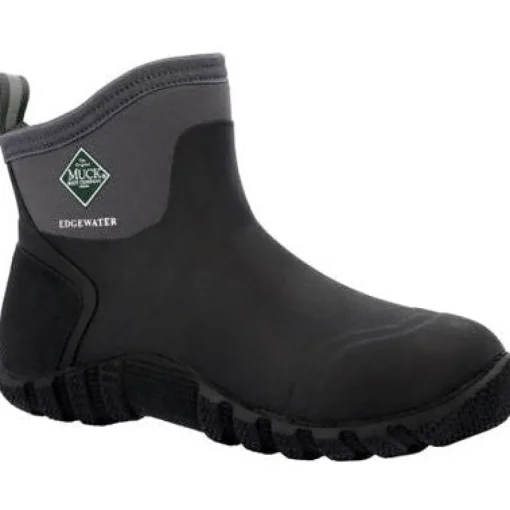 Muck Men's Edgewater Classic Waterproof Ankle Work Boot -Black- ECA000