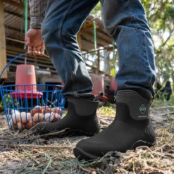 Muck Men's Edgewater Classic Waterproof Ankle Work Boot -Black- ECA000