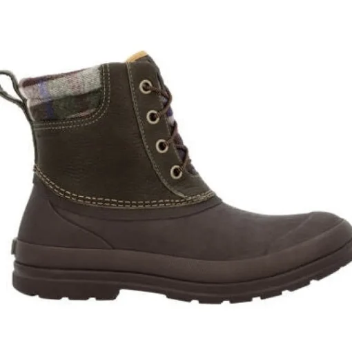 Muck Men's Originals Leather Duck Lace WP Work Boot - Olive - ODL3PLD