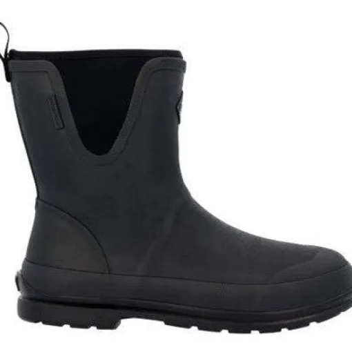 Muck Men's Originals Pull On Soft Toe WP Mid Work Boot- Black- OMM000