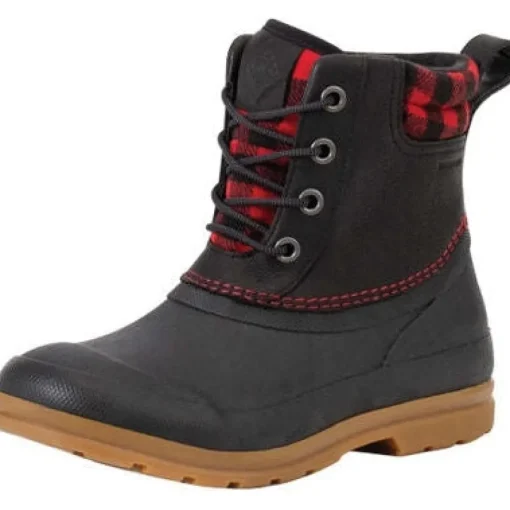 Muck Women's Originals Leather Duck Lace WP Work Boot - Black - ODLW6PLD
