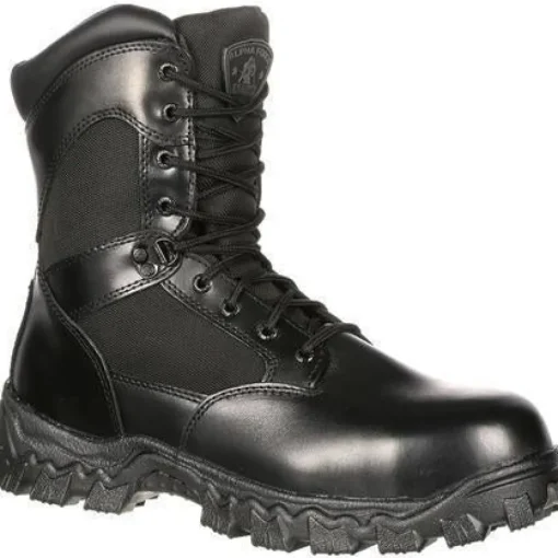 Rocky Men's Alphaforce 8" Zipper WP Duty Boot - Black - FQ0002173