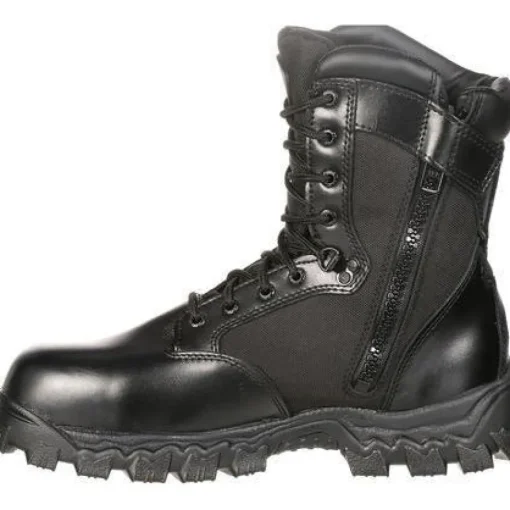 Rocky Men's Alphaforce 8" Zipper WP Duty Boot - Black - FQ0002173