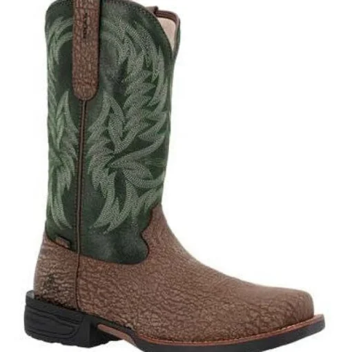Rocky Men's Bronco 12" Comp Toe WP Western Classic Boot- Brown- RKW0454
