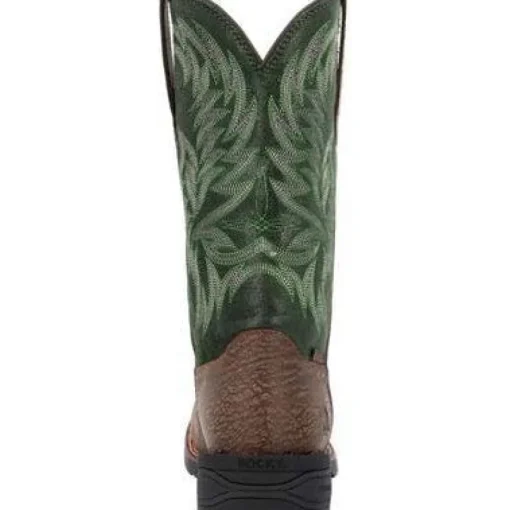 Rocky Men's Bronco 12" Comp Toe WP Western Classic Boot- Brown- RKW0454