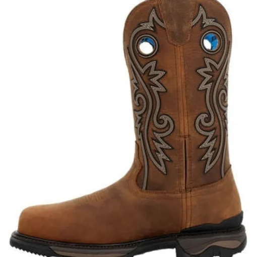 Rocky Men's Carbon 12" WP 6 Carbon Toe Western Work Boot -Brown- RKW0376