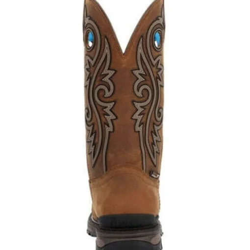 Rocky Men's Carbon 12" WP 6 Carbon Toe Western Work Boot -Brown- RKW0376
