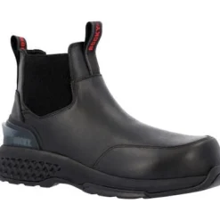 Rocky Men's Code Red Station 6" CT Slip On Work Boot -Black- RKD0114