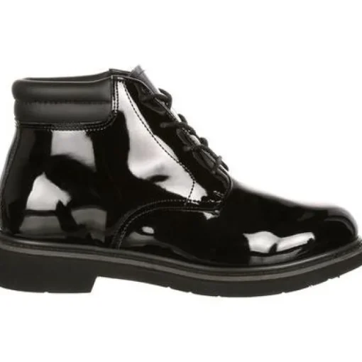 Rocky Men's Dress Leather High Gloss 5" Soft Toe WP Chukka Service Boot- FQ00500-8
