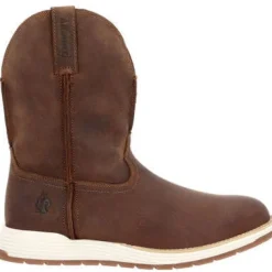 Rocky Men's Farmstead 10" Comp Toe Wellington Work Boot -Brown- RKW0400