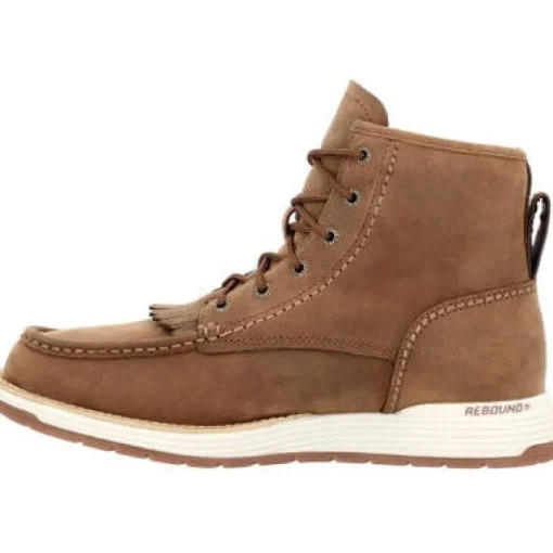 Rocky Men's Farmstead 6" Round Toe Western Work Boot Brown RKW0397