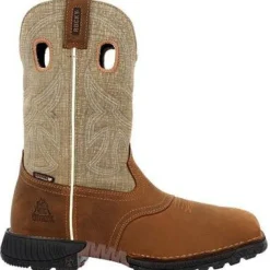 Rocky Men's Hi Wire 11" CT Waterproof Western Work Boot -Brown- RKW0425