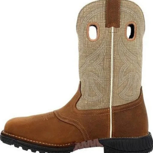Rocky Men's Hi Wire 11" CT Waterproof Western Work Boot -Brown- RKW0425
