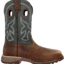 Rocky Men's Hi Wire 11" ST Waterproof Western Work Boot -Brown- RKW0426