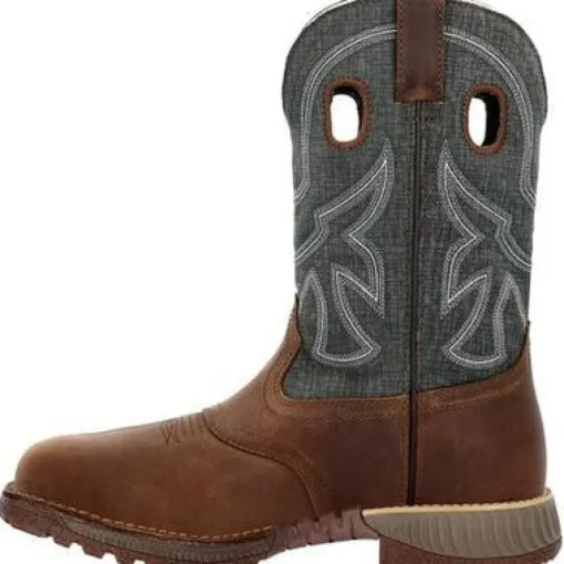 Rocky Men's Hi Wire 11" ST Waterproof Western Work Boot -Brown- RKW0426