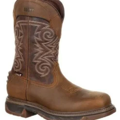 Rocky Men's Iron Skull 12" Comp Toe WP Western Boot -Brown- RKW0249