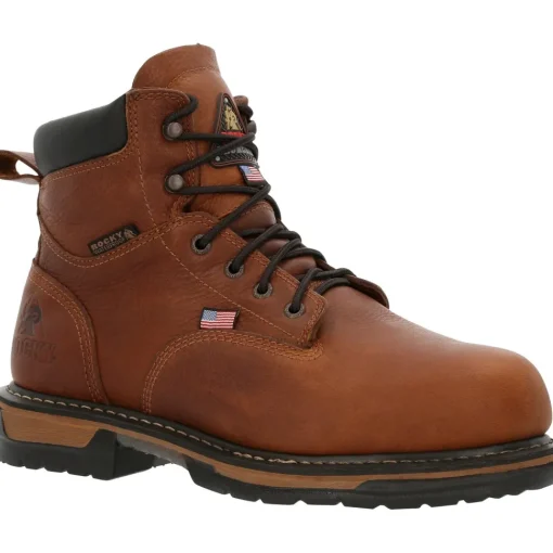 Rocky Men's IronClad 6" Steel Toe WP MG USA Made Work Boot - RKK0362