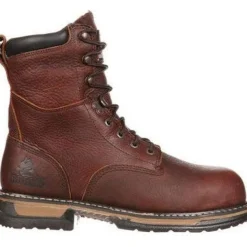 Rocky Men's Ironclad 8" Steel Toe WP Slip Resist Work Boot -Brown- FQ0006693