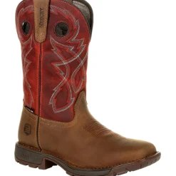 Rocky Men's Legacy 32 11" Sqr Toe WP Western Work Boot- Red - RKW0316
