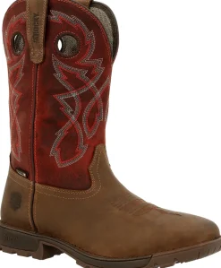 Rocky Men's Legacy 32 10" Steel Toe WP Western Work Boot- Tan- RKW0341