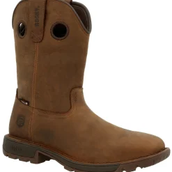 Rocky Men's Legacy 32 10" Stl Toe WP Western Work Boot- Brown- RKW0339