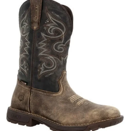 Rocky Men's Legacy 32 11" WP Western Pull On Work Boot Brown RKW0389