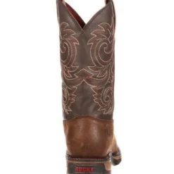 Rocky Men's Long Range Stl Toe WP Pull-on Western Work Boot Brown FQ0006654
