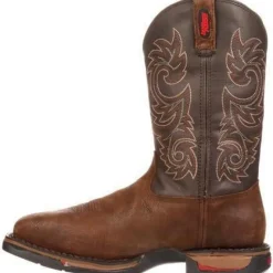 Rocky Men's Long Range Stl Toe WP Pull-on Western Work Boot Brown FQ0006654