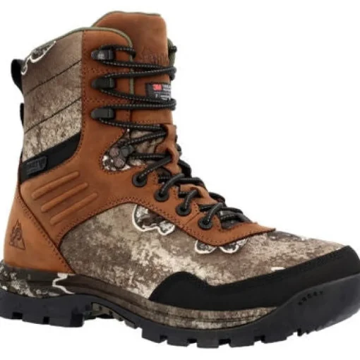 Rocky Men's Lynx 8" WP 400G Insulated Work Boot -Tan And White- RKS0593