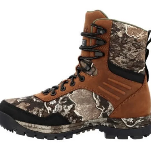 Rocky Men's Lynx 8" WP 400G Insulated Work Boot -Tan And White- RKS0593