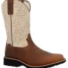 Rocky Men's Monocrepe 12" Soft Toe WP Western Classic Boot- Brown- RKW0440