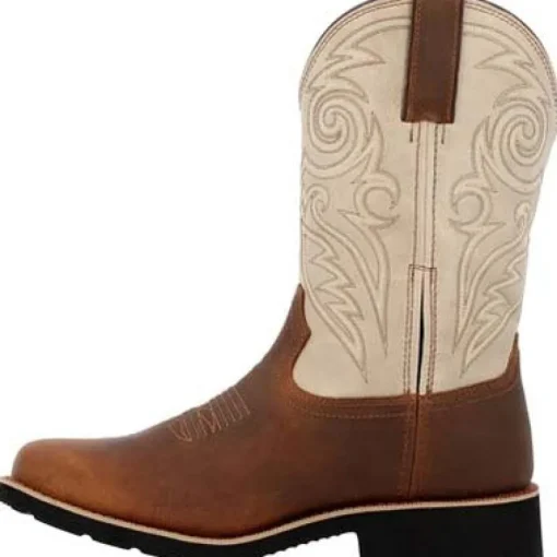 Rocky Men's Monocrepe 12" Soft Toe WP Western Classic Boot- Brown- RKW0440