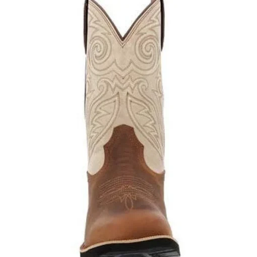 Rocky Men's Monocrepe 12" Soft Toe WP Western Classic Boot- Brown- RKW0440