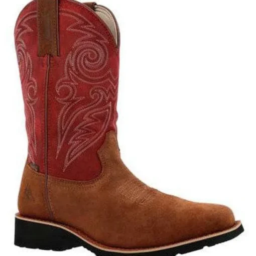 Rocky Men's Monocrepe 12" Square Toe WP Western Boot -Cabernet- RKW0432