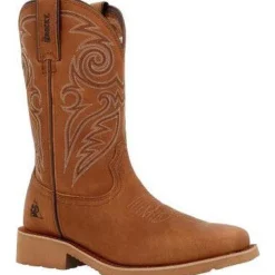 Rocky Men's Monocrepe 12" Square Toe Western Boot -Cognac- RKW0433