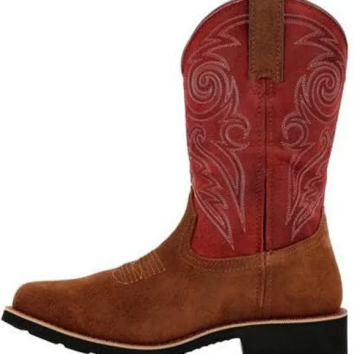 Rocky Men's Monocrepe 12" Square Toe WP Western Boot -Cabernet- RKW0432